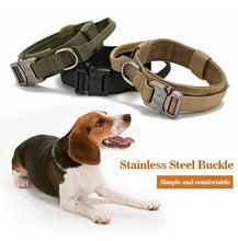 Cargar imagen en el visor de la galería, Collar Táctico de Nailon para Perros Medianos y Grandes - Estilo y Seguridad en un Solo Producto

