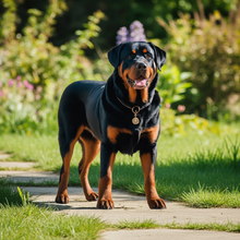 Cargar imagen en el visor de la galería, Rottweiler em pie en piedra jardin
